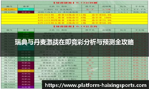 瑞典与丹麦激战在即竞彩分析与预测全攻略