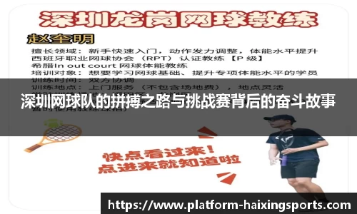 深圳网球队的拼搏之路与挑战赛背后的奋斗故事